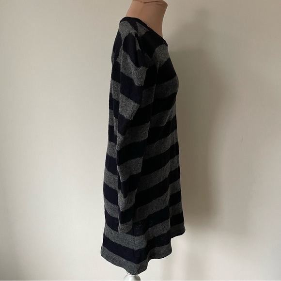 Amour Very Rosemary Stripe Puff Shoulder Long Sleeve Wool Blend Dress NWT Size S - Picture 8 of 12